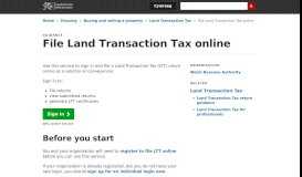 
							         File Land Transaction Tax online | GOV.WALES								  
							    