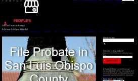 
							         File Probate in San Luis Obispo County | A People's Choice								  
							    