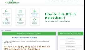 
							         File RTI Online in rajasthan | RTI Application Form @filertionline.in								  
							    
