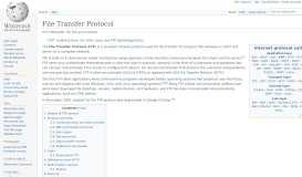 
							         File Transfer Protocol - Wikipedia								  
							    