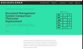 
							         FileCenter Replacement | DocuXplorer Document Management								  
							    