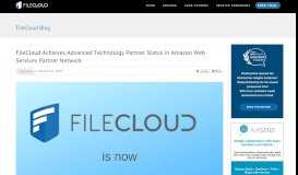 
							         FileCloud Achieves Advanced Technology Partner Status in Amazon ...								  
							    