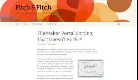 
							         FileMaker Portal Sorting That Doesn't Suck™ | Fitch & Fitch								  
							    