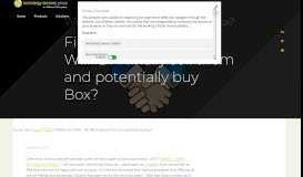 
							         FileNet and CMOD – Will IBM finally sell them and potentially buy Box?								  
							    