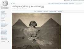 
							         File:Sphinx partially excavated2.jpg - Wikipedia								  
							    