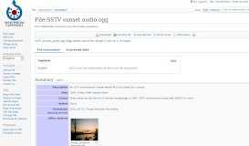 
							         File:SSTV sunset audio.ogg - Wikimedia Commons								  
							    