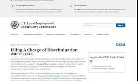 
							         Filing a Charge - EEOC								  
							    