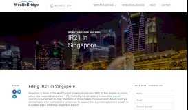 
							         Filing IR21 in Singapore - WealthBridge Corporate Services								  
							    