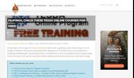 
							         Filipinos, check these TESDA Online Courses For FREE!								  
							    