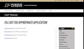 
							         Fill Out the Appropriate Application - Purdue Krannert								  
							    