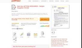 
							         Fillable Online ACTION REQUIRED - Delphi Supplier Portal Fax Email ...								  
							    