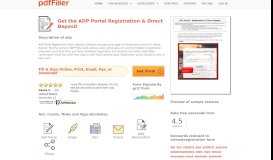 
							         Fillable Online ADP Portal Registration & Direct Deposit Fax Email ...								  
							    