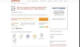 
							         Fillable Online Company Supplier Registration Tool The Walt Disney ...								  
							    