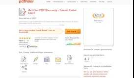 
							         Fillable Online GWC Warranty - Dealer Portal Login Fax Email Print ...								  
							    