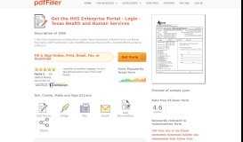 
							         Fillable Online HHS Enterprise Portal - Login - Texas Health and ...								  
							    