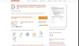 
							         Fillable Online marshall k12 mn Parent Portal Application Form ...								  
							    
