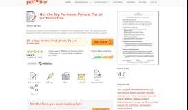 
							         Fillable Online My Perisseia Patient Portal Authorization Fax Email ...								  
							    