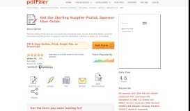 
							         Fillable Online Sterling Supplier Portal: Sponsor User Guide Fax Email ...								  
							    