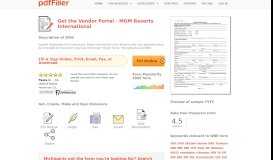 
							         Fillable Online Vendor Portal - MGM Resorts International Fax Email ...								  
							    
