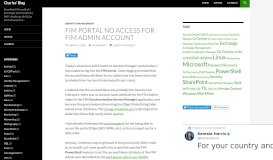 
							         FIM Portal No Access for FIM Admin Account - Charles' Blog								  
							    
