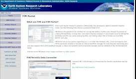 
							         FIM Portal - NOAA Earth System Research Laboratory								  
							    