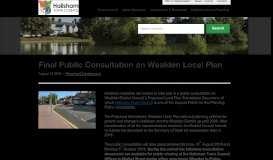 
							         Final Public Consultation on Wealden Local Plan - Hailsham Town ...								  
							    