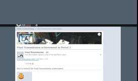 
							         Final Transmission Achievement in Portal 2 - TrueSteamAchievements								  
							    