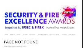 
							         Finalists 2018 | Security and Fire Excellence Awards								  
							    