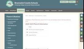 
							         Finance & Business / Payroll - Brunswick County Schools								  
							    
