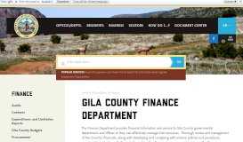 
							         Finance Department - Gila County								  
							    