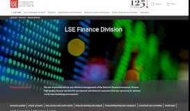 
							         Finance Division - LSE								  
							    