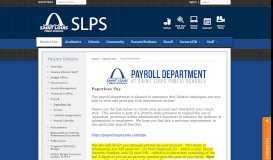 
							         Finance Division / Paperless Pay - Saint Louis Public Schools								  
							    