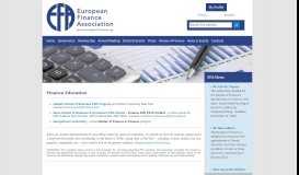 
							         Finance Education | EFA - European Finance Association								  
							    