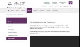 
							         Finance / Employee Portal - Chatham County Schools								  
							    