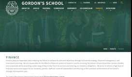 
							         Finance - Gordon's School								  
							    