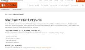 
							         Finance - Kubota Credit Corporation - Kubota								  
							    
