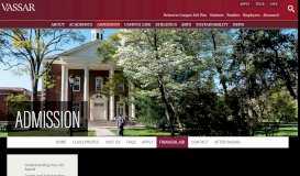 
							         Financial Aid - Admissions - Vassar College								  
							    