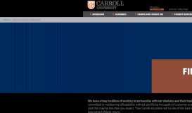 
							         Financial Aid and Scholarships | Carroll University								  
							    