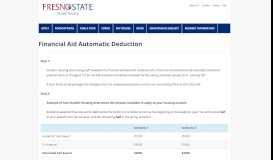 
							         Financial Aid Automatic Deduction – Fresno State Student Housing								  
							    