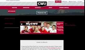 
							         Financial Aid | Contact The CWU Financial Aid Office								  
							    