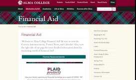 
							         Financial Aid: Financial Aid: Alma College								  
							    