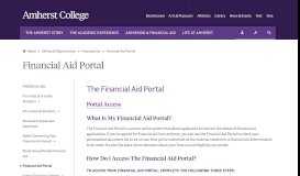 
							         Financial Aid | Financial Aid Portal | Amherst College								  
							    