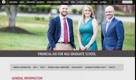 
							         Financial Aid for NGU Graduate School : - North Greenville University								  
							    