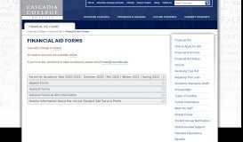 
							         Financial Aid Forms - Cascadia College								  
							    
