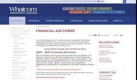
							         Financial Aid Forms | Whatcom Community College								  
							    