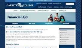 
							         Financial Aid - Garrett College								  
							    