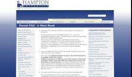 
							         Financial Aid - Hampton University								  
							    