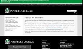 
							         Financial Aid Information | Peninsula College								  
							    