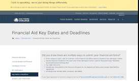 
							         Financial Aid Key Dates and Deadlines - Lower Columbia College								  
							    