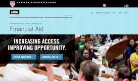 
							         Financial Aid - MBA - Harvard Business School								  
							    